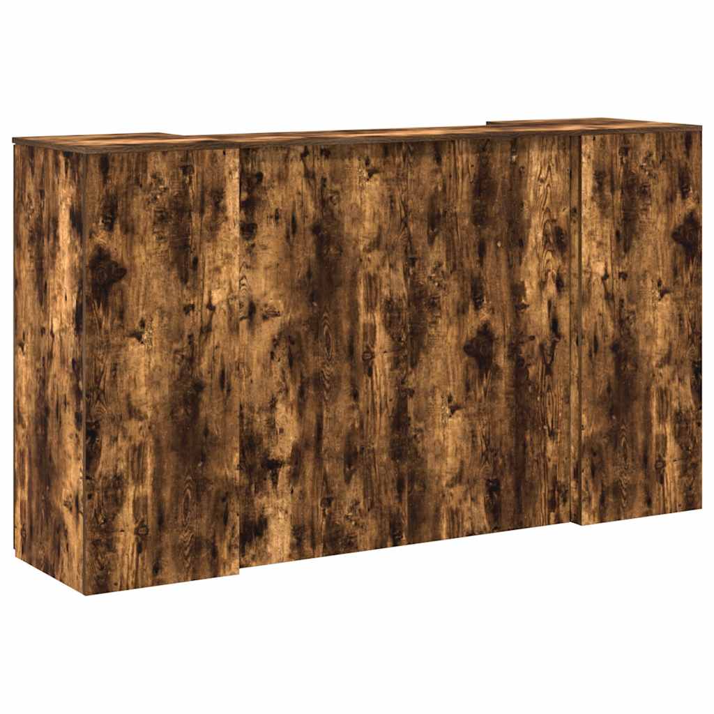 Reception Desk Smoked Oak 180x50x103,5 cm Engineered Wood