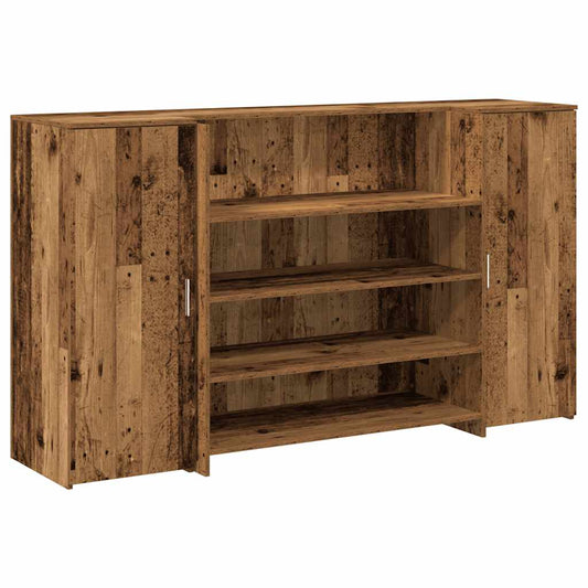 Reception Desk Old Wood 180x50x103,5 cm Engineered Wood Reception Desk Old Wood 180x50x103,5 cm Engineered Wood
