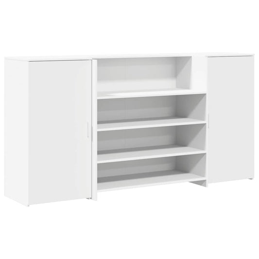 Reception Desk White 200x50x103,5 cm Engineered Wood Reception Desk White 200x50x103,5 cm Engineered Wood