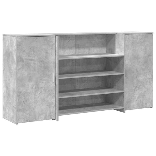 Reception Desk Concrete Grey 200x50x103.5 cm Engineered Wood Reception Desk Concrete Grey 200x50x103.5 cm Engineered Wood