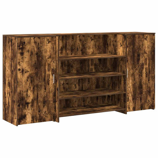 Reception Desk Smoked Oak 200x50x103,5 cm Engineered Wood Reception Desk Smoked Oak 200x50x103,5 cm Engineered Wood