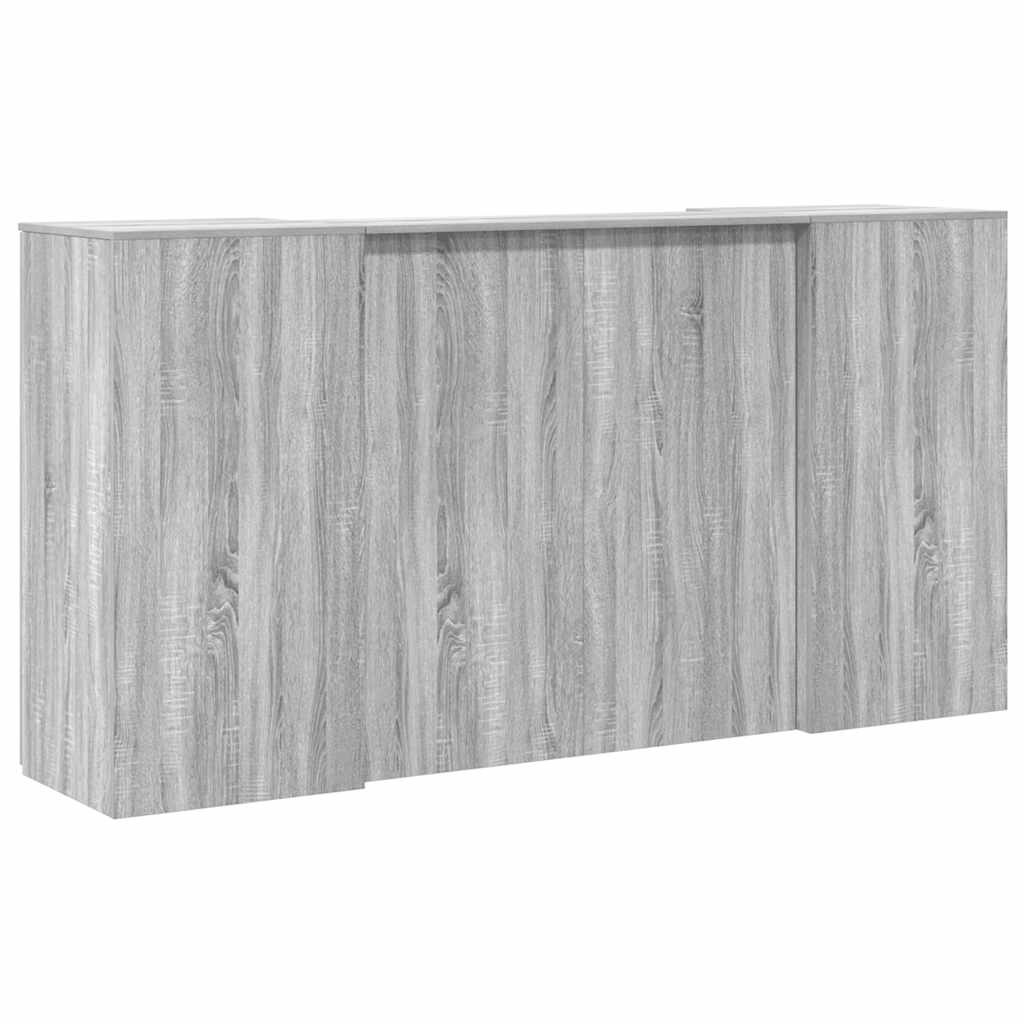 Reception Desk Grey Sonoma 200x50x103,5 cm Engineered Wood