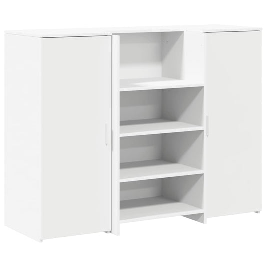 Reception Desk White 135x50x103,5 cm Engineered Wood Reception Desk White 135x50x103,5 cm Engineered Wood