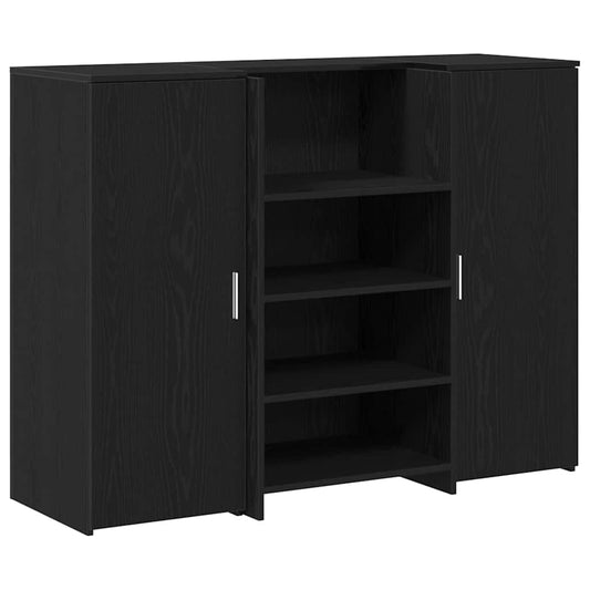 Reception Desk Black Oak 135x50x103.5 cm Engineered Wood Reception Desk Black Oak 135x50x103.5 cm Engineered Wood
