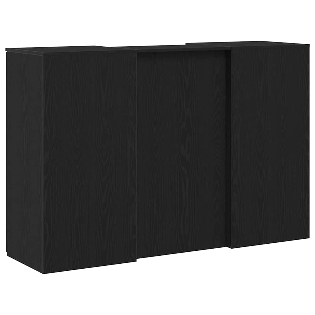 Reception Desk Black Oak 155x50x103,5 cm Engineered Wood
