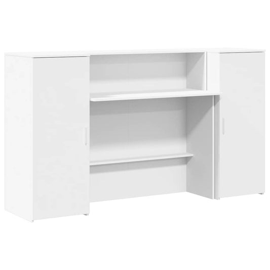 Reception Desk White 180x50x103,5 cm Engineered Wood Reception Desk White 180x50x103,5 cm Engineered Wood