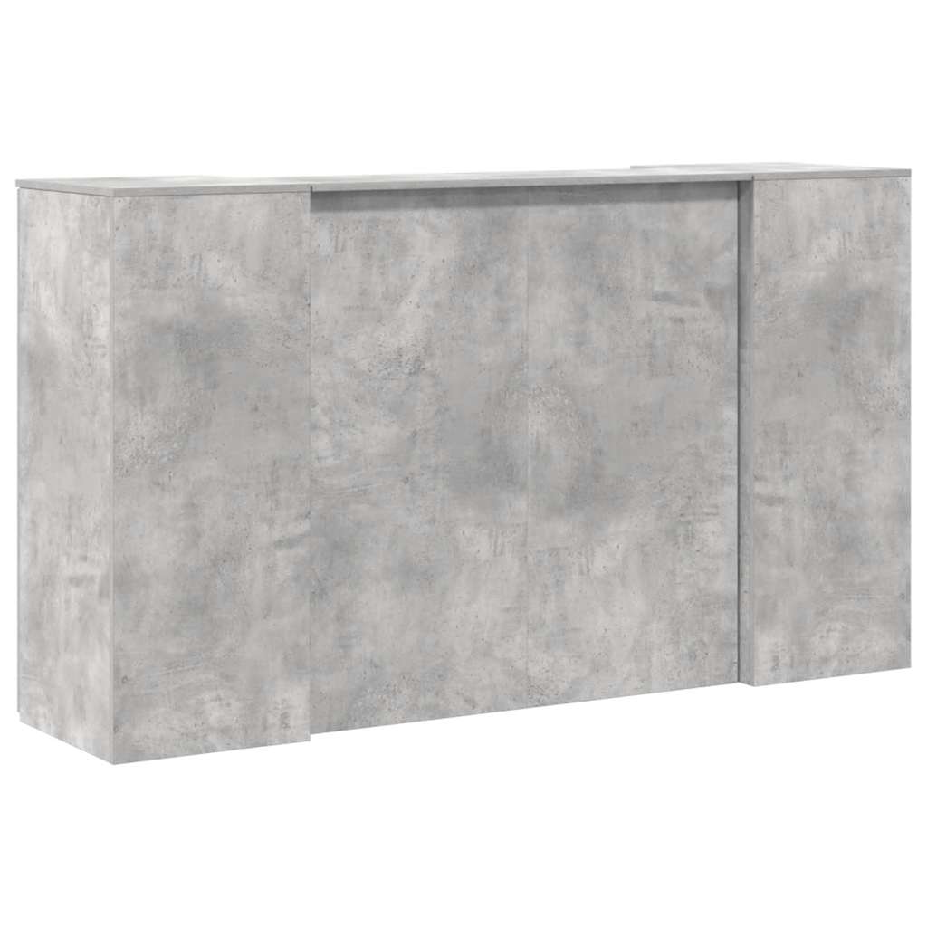 Reception Desk Concrete Grey 180x50x103,5 cm Engineered Wood