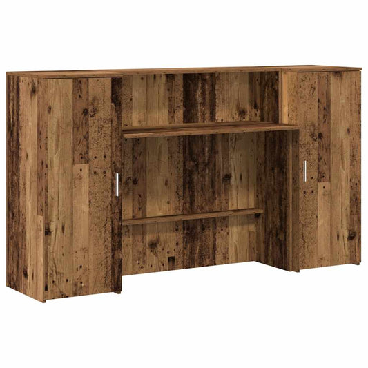 Reception Desk Old Wood 180x50x103,5 cm Engineered Wood Reception Desk Old Wood 180x50x103,5 cm Engineered Wood