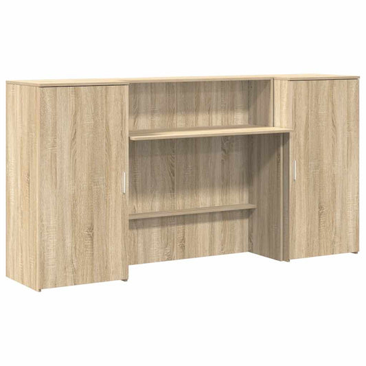 Reception Desk Sonoma Oak 200x50x103,5 cm Engineered Wood Reception Desk Sonoma Oak 200x50x103,5 cm Engineered Wood