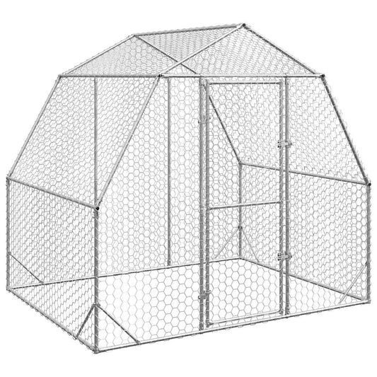 Chicken Run 2.5x2x2.25 m Galvanised Steel Chicken Run 2.5x2x2.25 m Galvanised Steel