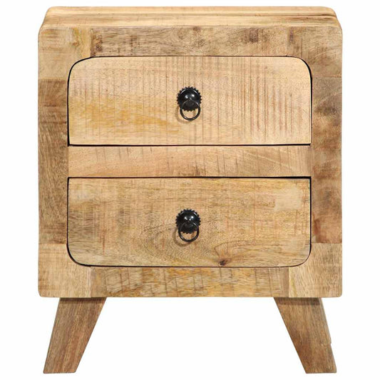 Bedside Cabinet 2 pcs 40x32x46 cm Solid Wood Rough Mango Bedside Cabinet 2 pcs 40x32x46 cm Solid Wood Rough Mango