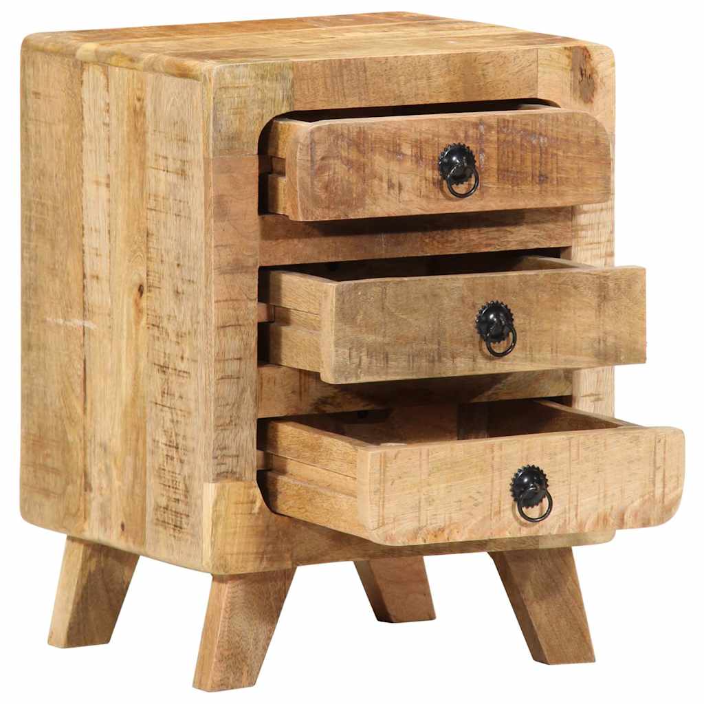 Bedside Cabinet 37x32x50 cm Solid Wood Rough Mango