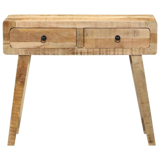 Console Table 90x32x75 cm Solid Wood Rough Mango Console Table 90x32x75 cm Solid Wood Rough Mango