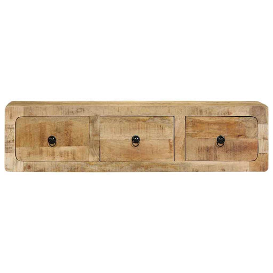 Wall-mounted TV Cabinet 100x32x25 cm Solid Wood Rough Mango Wall-mounted TV Cabinet 100x32x25 cm Solid Wood Rough Mango