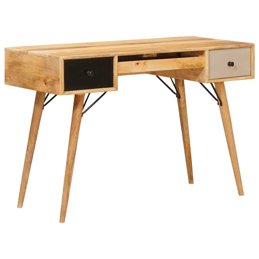 Writing Desk Brown 110 x 55 x 76 cm Solid Mango Wood Writing Desk Brown 110 x 55 x 76 cm Solid Mango Wood