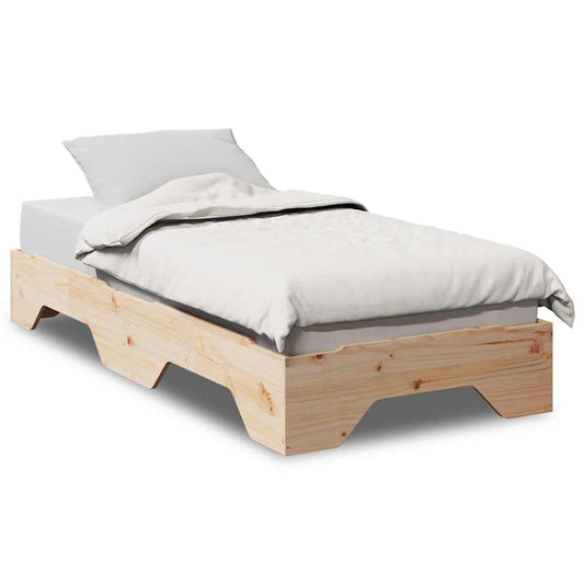 Bed Frame No Mattress Stackable 75x190 cm Small Single Solid Wood Bed Frame No Mattress Stackable 75x190 cm Small Single Solid Wood