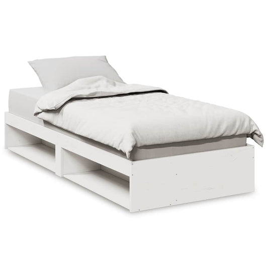 Day Bed without Mattress White 90x200 cm Solid Wood Pine Day Bed without Mattress White 90x200 cm Solid Wood Pine