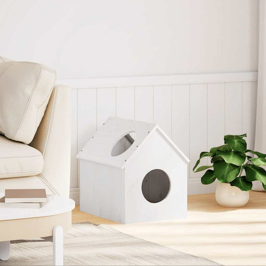Cat House White 41x50x50 cm Solid Wood Pine Cat House White 41x50x50 cm Solid Wood Pine