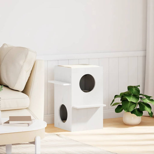 Cat House White 43x43x60 cm Solid Wood Pine Cat House White 43x43x60 cm Solid Wood Pine