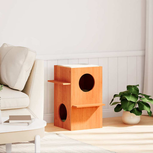 Cat House Wax Brown 43x43x60 cm Solid Wood Pine Cat House Wax Brown 43x43x60 cm Solid Wood Pine