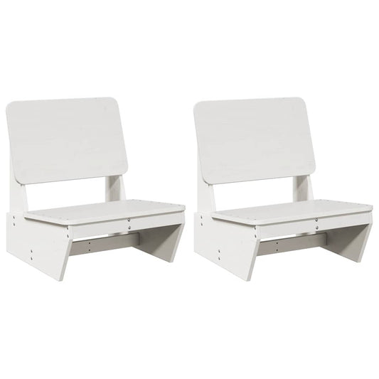 Garden Chairs 2 pcs White 60x64x70.5 cm Solid Wood Pine Garden Chairs 2 pcs White 60x64x70.5 cm Solid Wood Pine