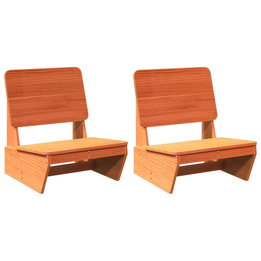 Garden Chairs 2 pcs Wax Brown 60x64x70.5 cm Solid Wood Pine Garden Chairs 2 pcs Wax Brown 60x64x70.5 cm Solid Wood Pine