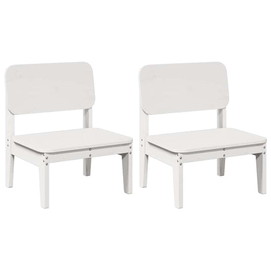 Garden Chairs 2 pcs White 60x52.5x72 cm Solid Wood Pine Garden Chairs 2 pcs White 60x52.5x72 cm Solid Wood Pine