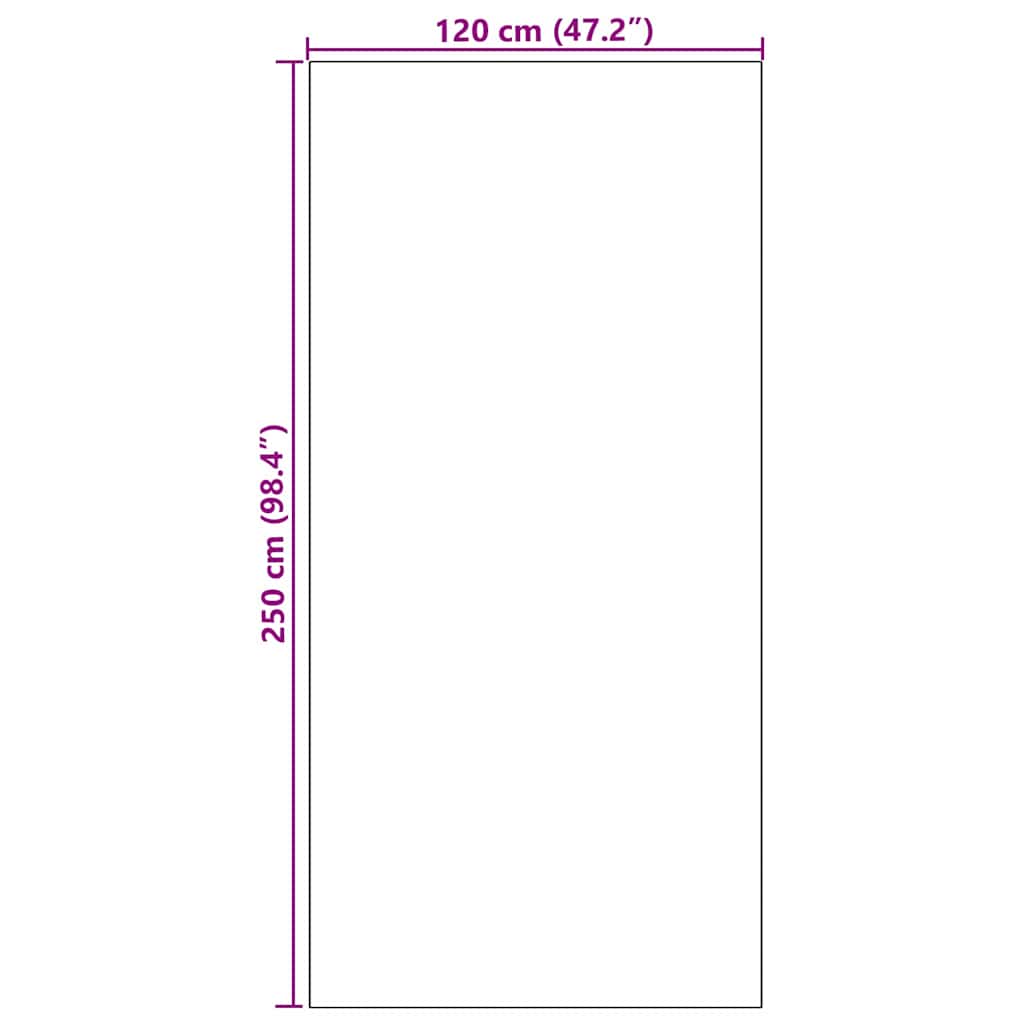 Doormat Black 120 x 250 cm 100% Polyamide