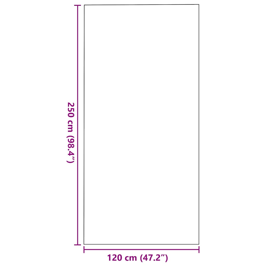 Doormat Grey and Black 120 x 250 cm Polypropylene and vinyl