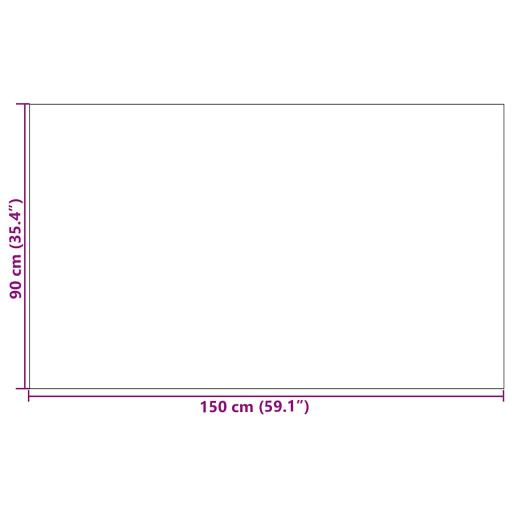Doormat Beige and Black 90 x 150 cm 100% Polyamide