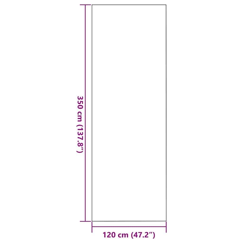 Doormat Beige and Black 120 x 350 cm Polypropylene and vinyl