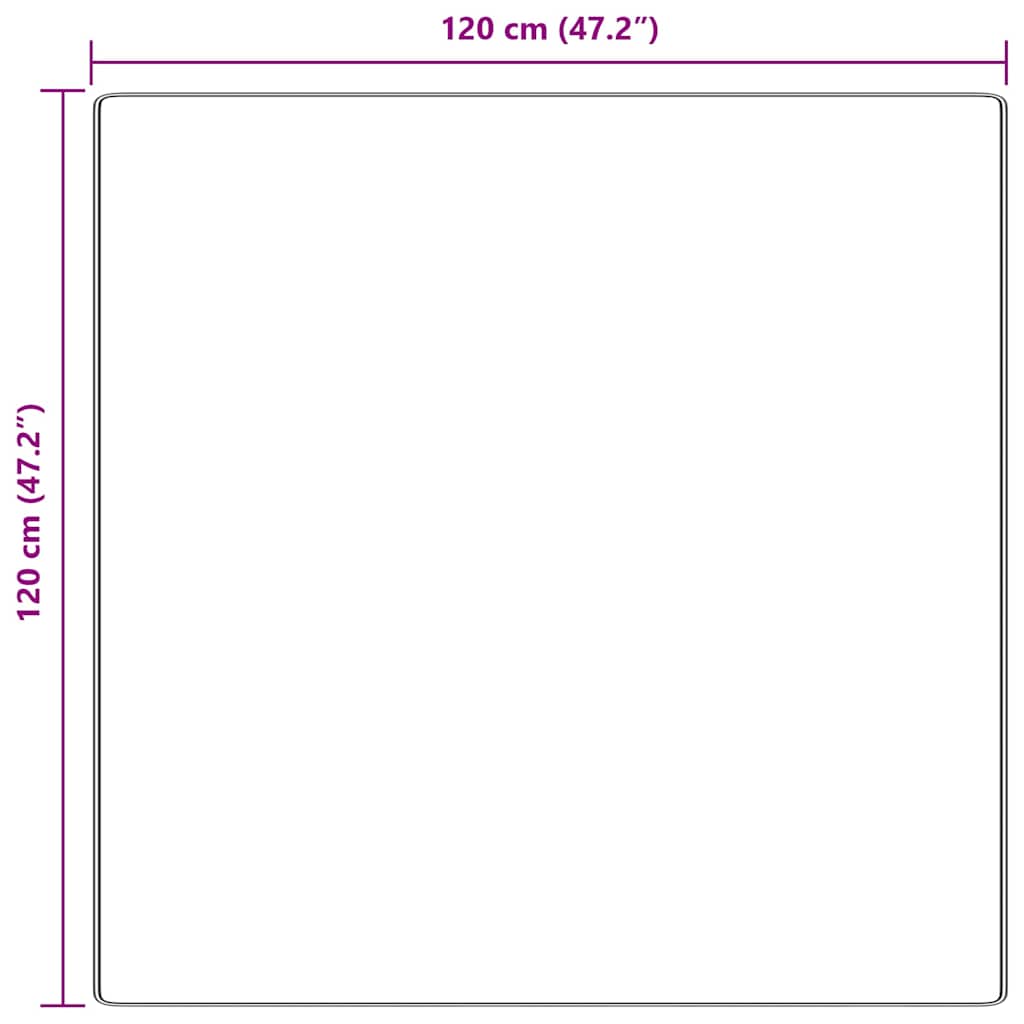 Anti-slip Shaggy Rug Cream 120 x 120 cm PP