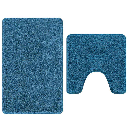 Anti-slip Bath Mat Set 2 pcs Blue PP Anti-slip Bath Mat Set 2 pcs Blue PP