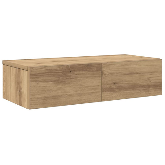 Wall Shelf with Drawers Artisian Oak 60x26.5x15 cm Engineered Wood Wall Shelf with Drawers Artisian Oak 60x26.5x15 cm Engineered Wood