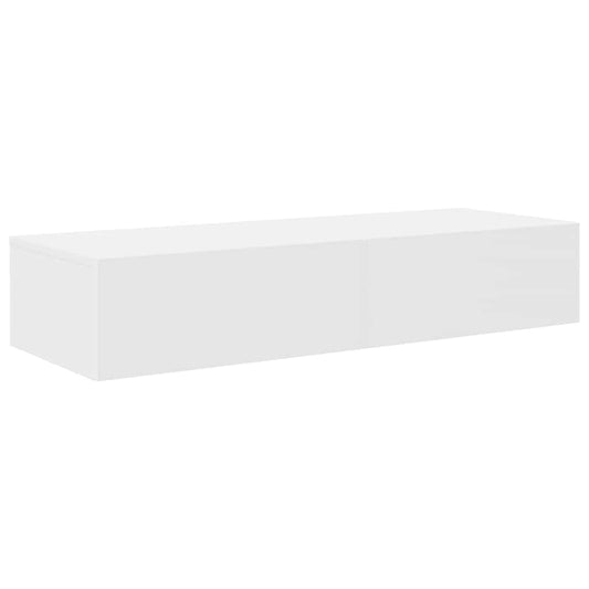 Wall Shelf with Drawers White 100x36x19 cm Engineered Wood Wall Shelf with Drawers White 100x36x19 cm Engineered Wood