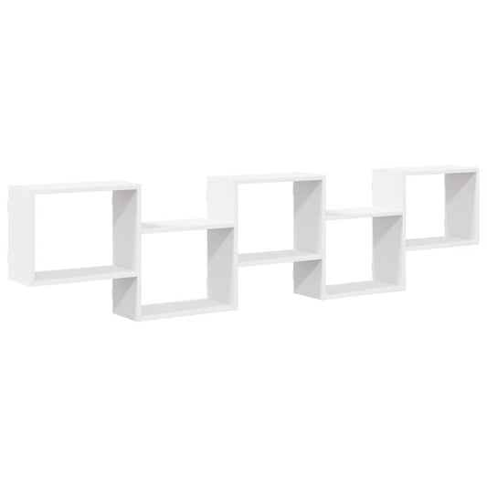Wall Cube Shelf 5 Compartments White Engineered Wood Wall Cube Shelf 5 Compartments White Engineered Wood