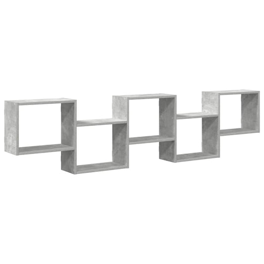 Wall Cube Shelf 5 Compartments Concrete Grey Engineered Wood Wall Cube Shelf 5 Compartments Concrete Grey Engineered Wood