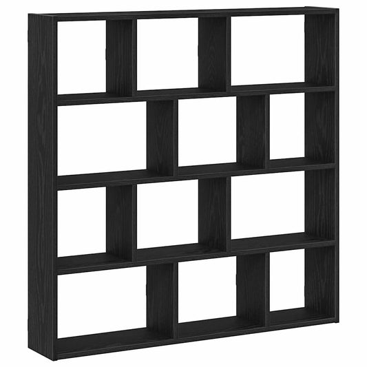 Wall Cube Shelf 12 Compartments Black Engineered Wood Wall Cube Shelf 12 Compartments Black Engineered Wood