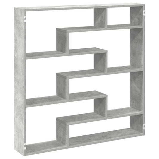 Wall Cube Shelf 7 Compartments Concrete Grey Engineered Wood Wall Cube Shelf 7 Compartments Concrete Grey Engineered Wood