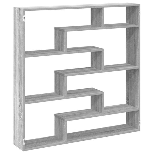 Wall Cube Shelf 7 Compartments Grey Sonoma Engineered Wood Wall Cube Shelf 7 Compartments Grey Sonoma Engineered Wood