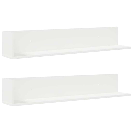 Wall Shelves 2 pcs White 100x16.5x16.5 cm Engineered Wood Wall Shelves 2 pcs White 100x16.5x16.5 cm Engineered Wood