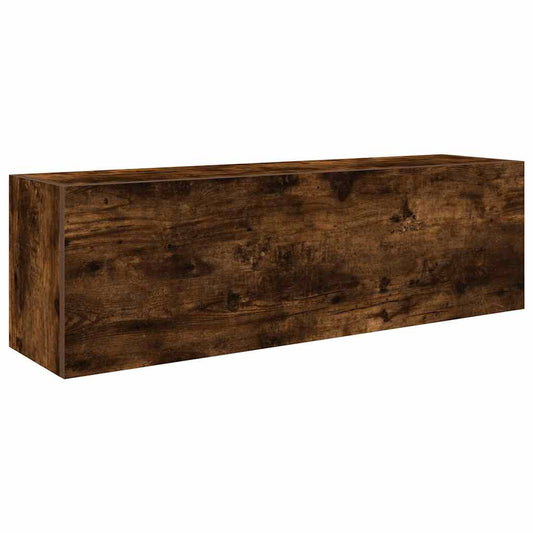 Bathroom Wall Cabinet Smoked Oak 100x25x30 cm Engineered Wood Bathroom Wall Cabinet Smoked Oak 100x25x30 cm Engineered Wood