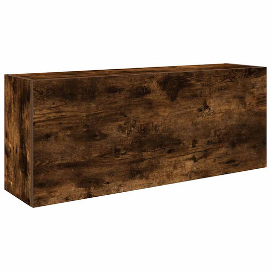 Bathroom Wall Cabinet Smoked Oak 100x25x40 cm Engineered Wood Bathroom Wall Cabinet Smoked Oak 100x25x40 cm Engineered Wood