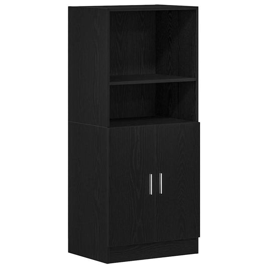Kitchen Cabinet Black 57x41,5x131,5 cm Engineered Wood Kitchen Cabinet Black 57x41,5x131,5 cm Engineered Wood