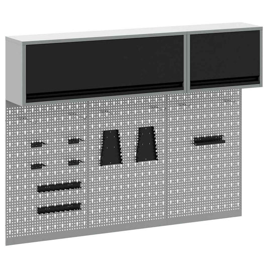 Tool Cabinet Set with Shelf with Storage 5 pcs Black Steel Tool Cabinet Set with Shelf with Storage 5 pcs Black Steel
