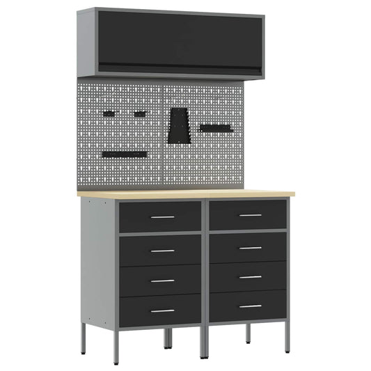 Work Cabinet Set with Drawer with Shelf Manual 5 pcs Black Work Cabinet Set with Drawer with Shelf Manual 5 pcs Black