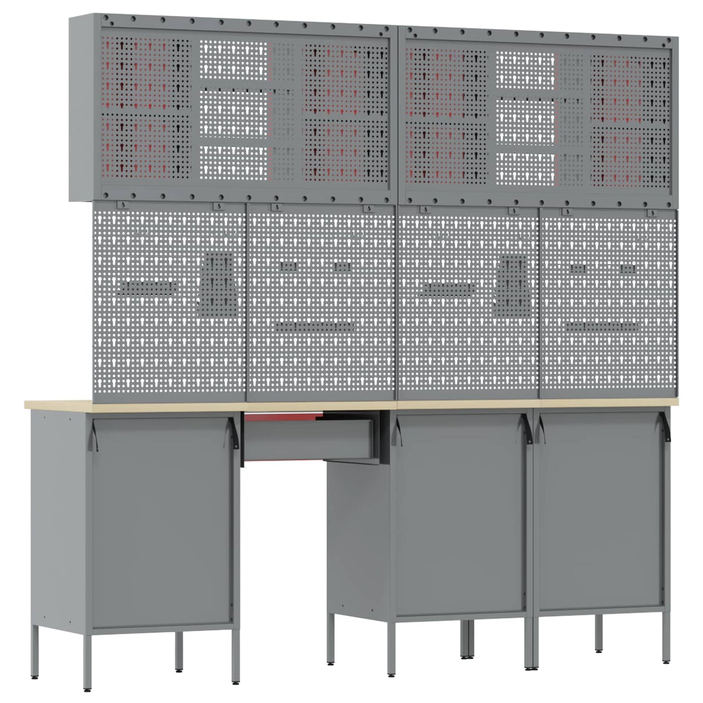 Work Cabinet Set with Drawer with Storage Manual 10 pcs Red