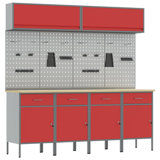 Work Cabinet Set with Drawer with Storage Manual 10 pcs Red Work Cabinet Set with Drawer with Storage Manual 10 pcs Red