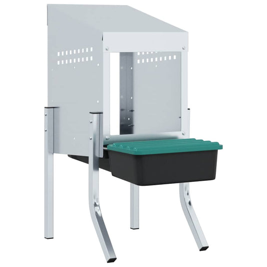 Chicken Nesting Box 1 Compartment with Legs Galvanised Steel Chicken Nesting Box 1 Compartment with Legs Galvanised Steel