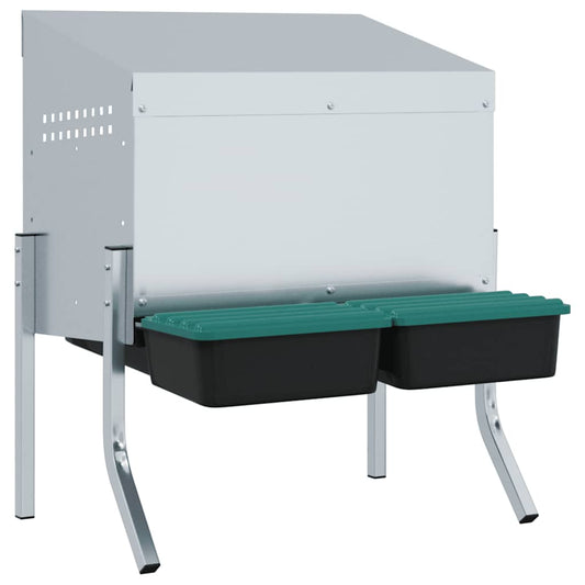 Chicken Nesting Box 2 Compartments with Legs Galvanised Steel Chicken Nesting Box 2 Compartments with Legs Galvanised Steel